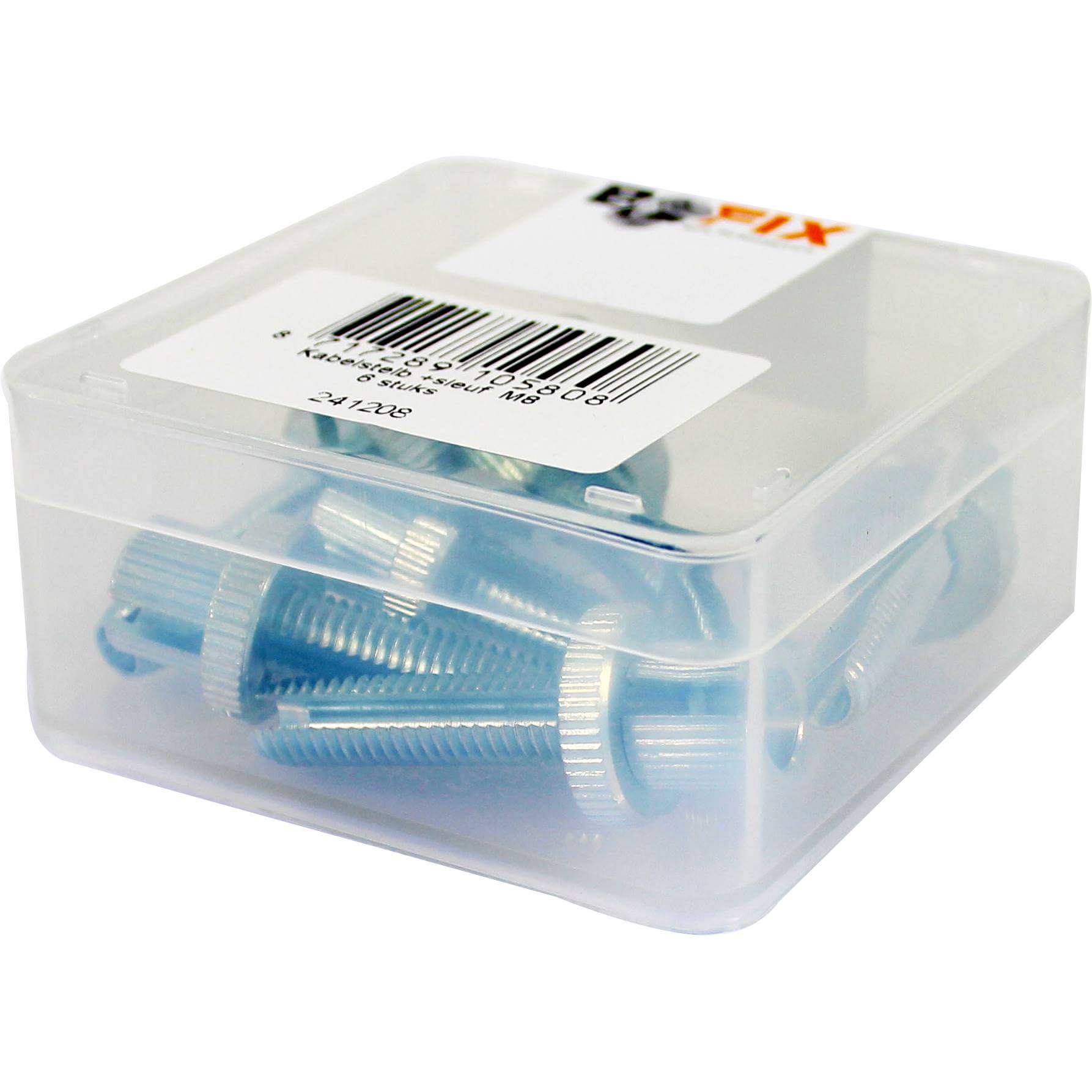 Bofix Box Cable Set Bolt M8 + Slot (6 Pieces)