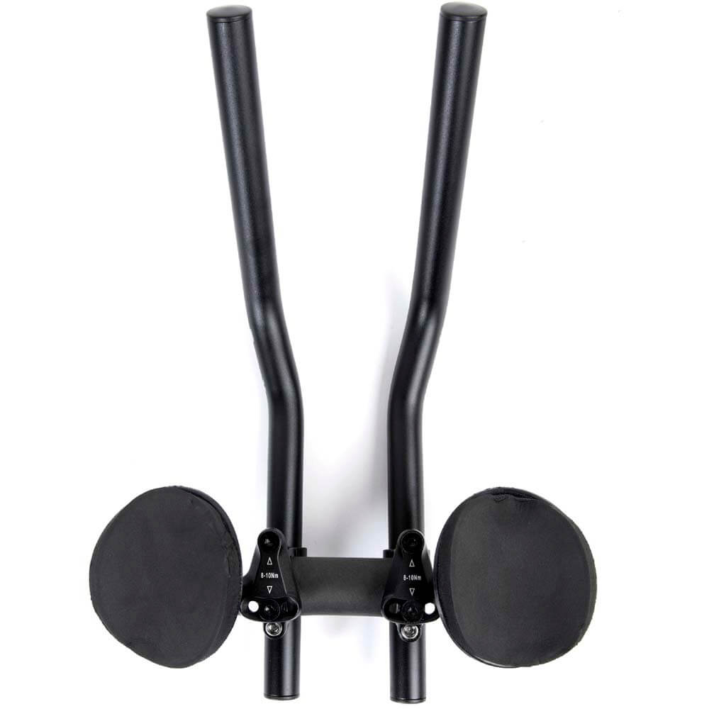 Tranz X Tri-Bar Clip-On Handlebar JD-808 Aluminum Adjustable Black