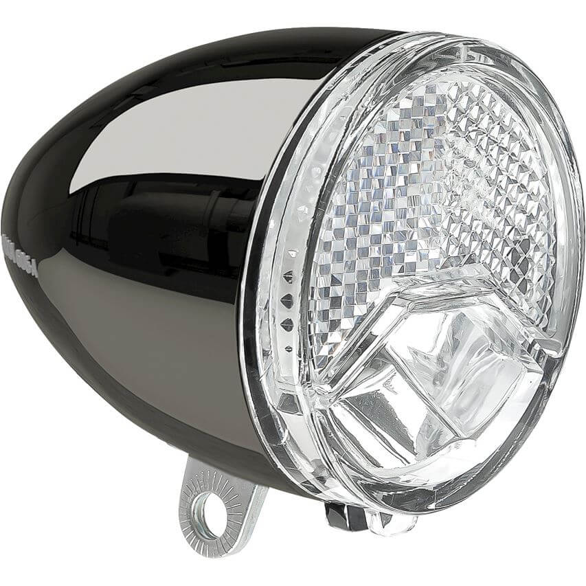 Axa Headlight 606 15 Lux Dynamo Steady Auto Dark Chrome