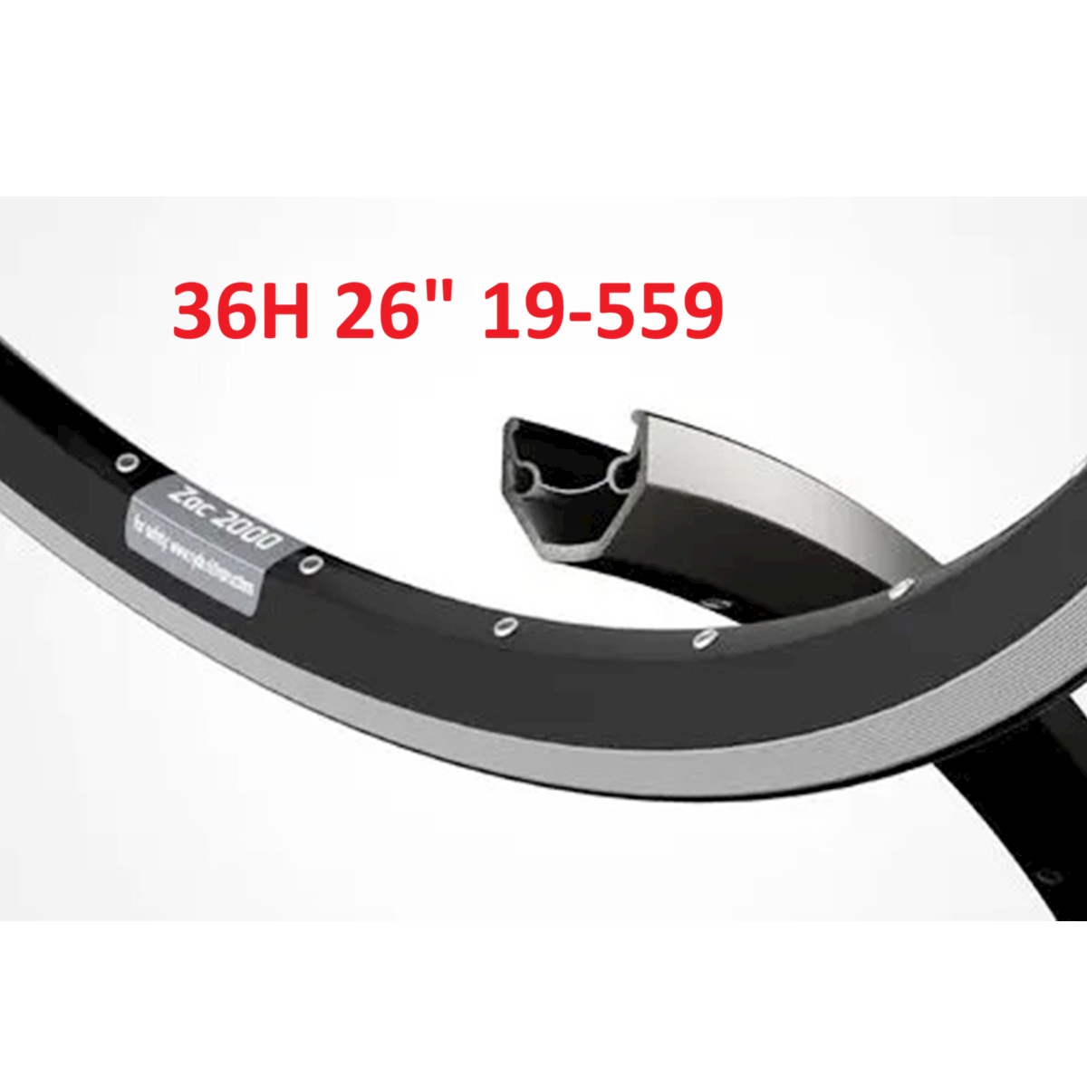 Ryde Rim 26 ZAC2000 Black CNC 36/14