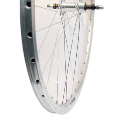 Roland Rear Wheel 28 Fixed Freewheel Aluminum V-Profile Silver Zinc Coated