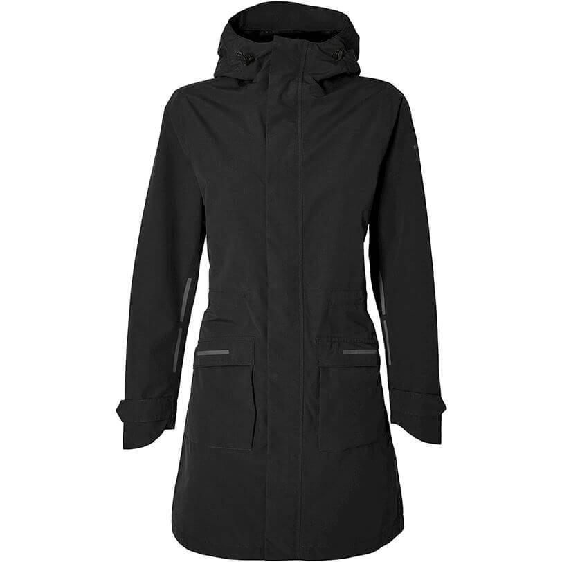 Basil Rain Parka Mosse Women Jet Black L