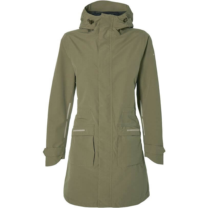 Basil Rain Parka Mosse Women Olive Green M