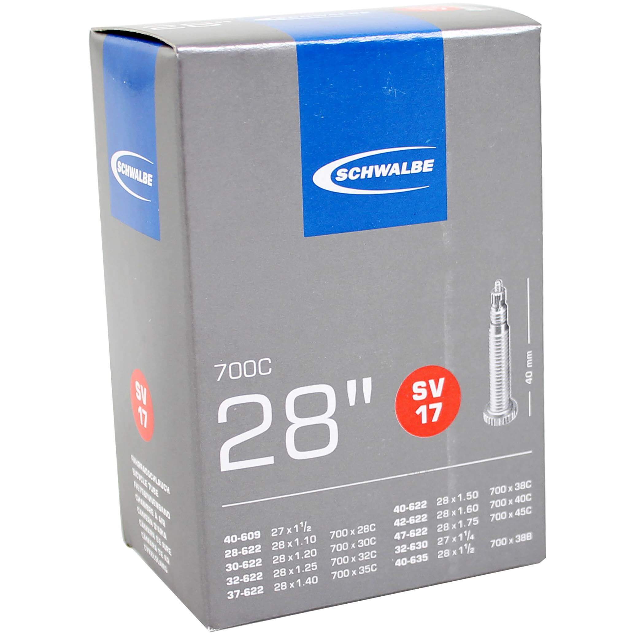 Schwalbe Bnb SV17 28 x 1.10 - 1.75 Presta Valve 40mm