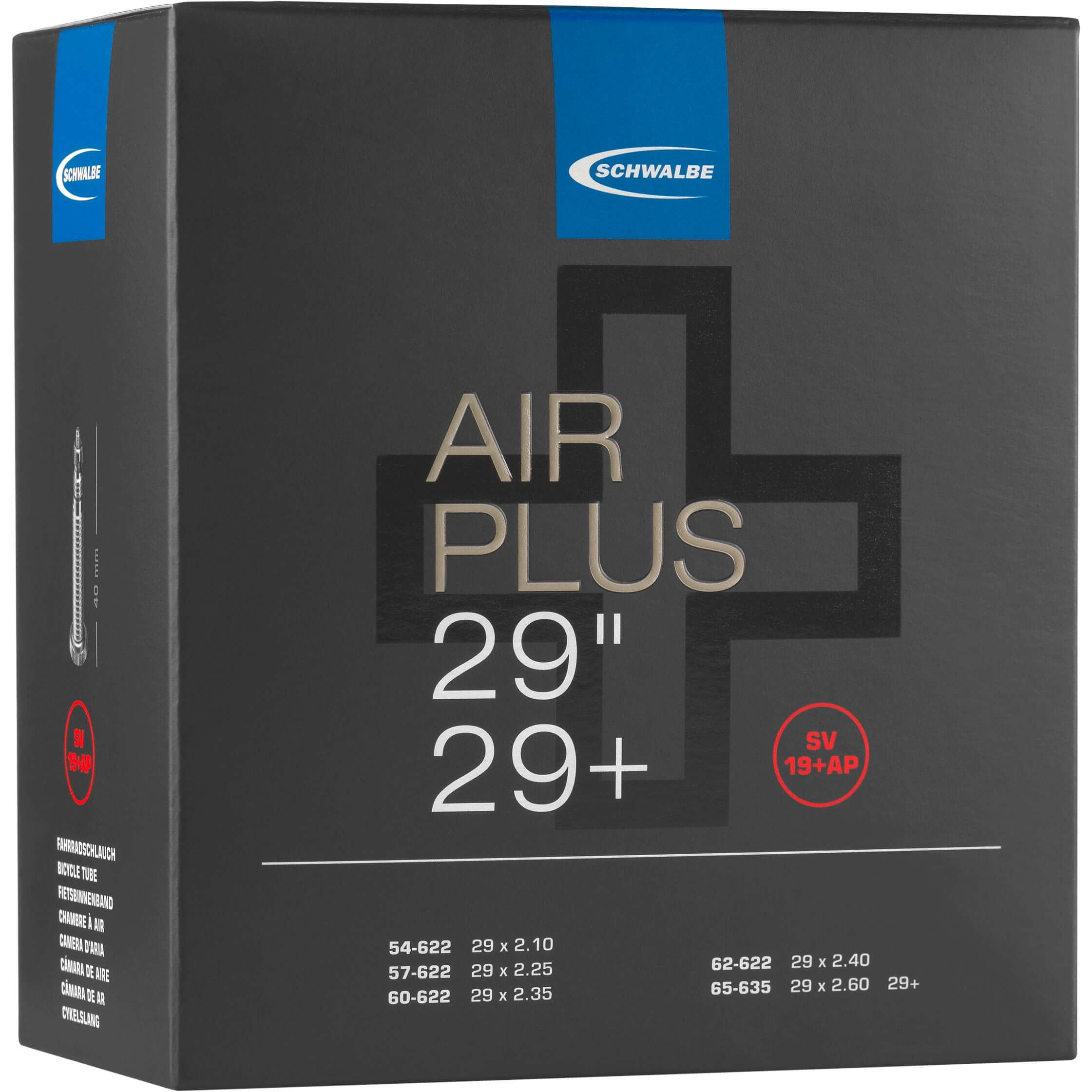 Schwalbe Bnb SV19AP Air Plus 29 x 2.10 - 2.60 Presta Valve 40mm Schwalbe Bnb SV19AP Air Plus 29 x 2.10 - 2.60 Presta Valve 40mm