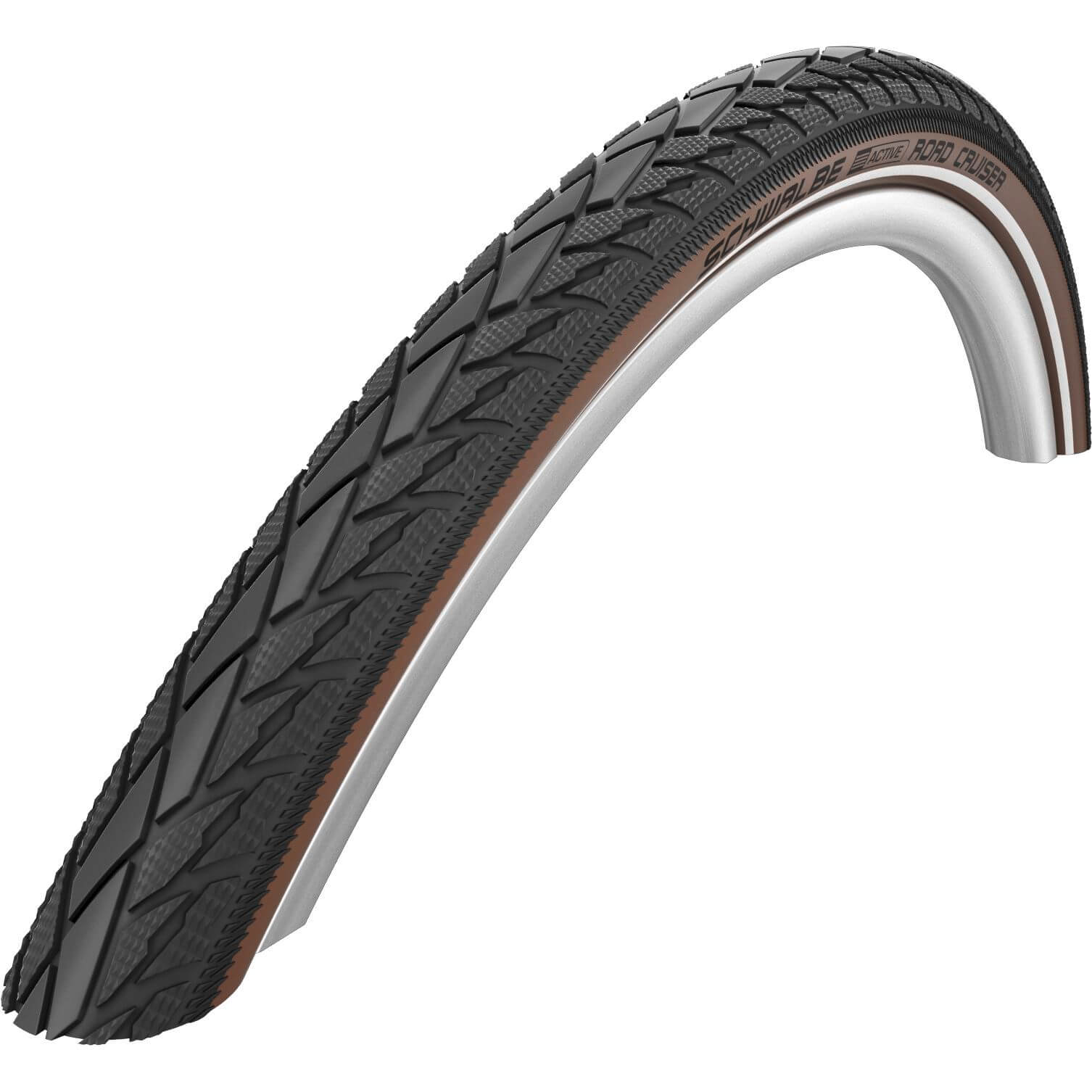 Schwalbe Btb Road Cruiser 28 x 1.75 Black Brown Reflective Schwalbe Btb Road Cruiser 28 x 1.75 Black Brown Reflective