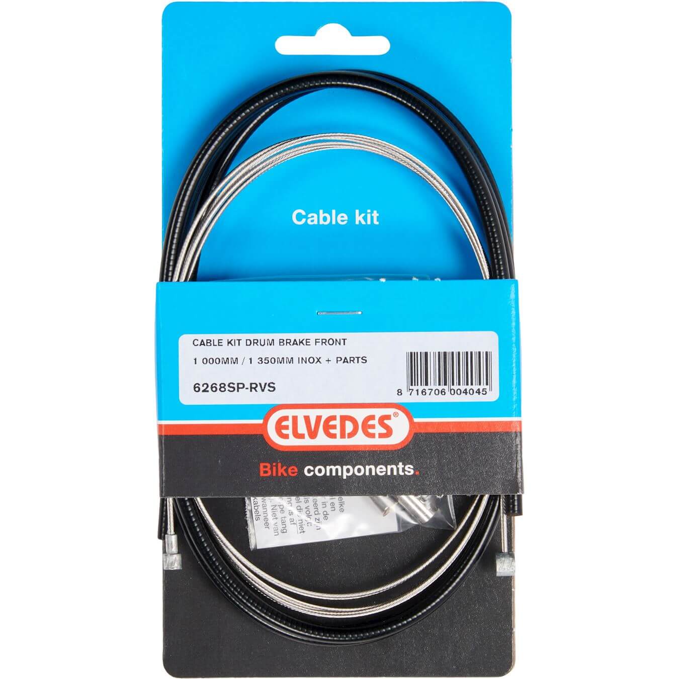 Elvedes Brake Cable Kit For + Allen Threaded Rod Stainless Steel Black