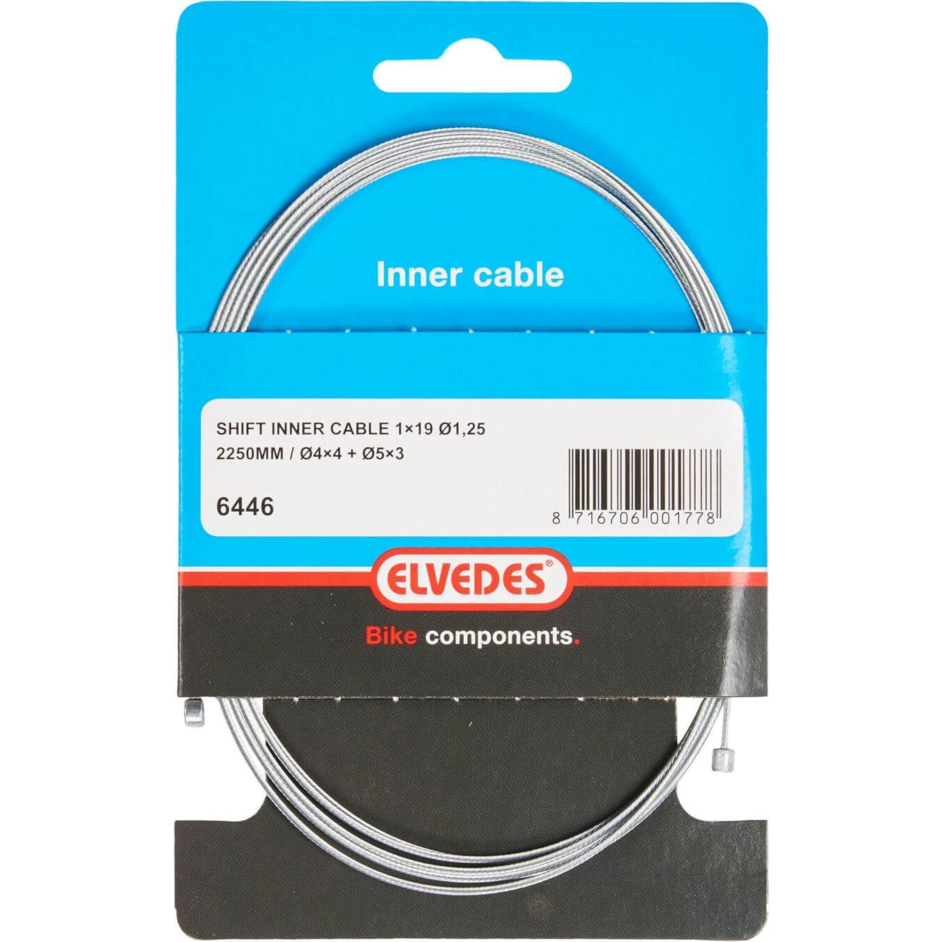 Elvedes Inner Shift Cable 2 Nipples 4x4 and 5x3 6446