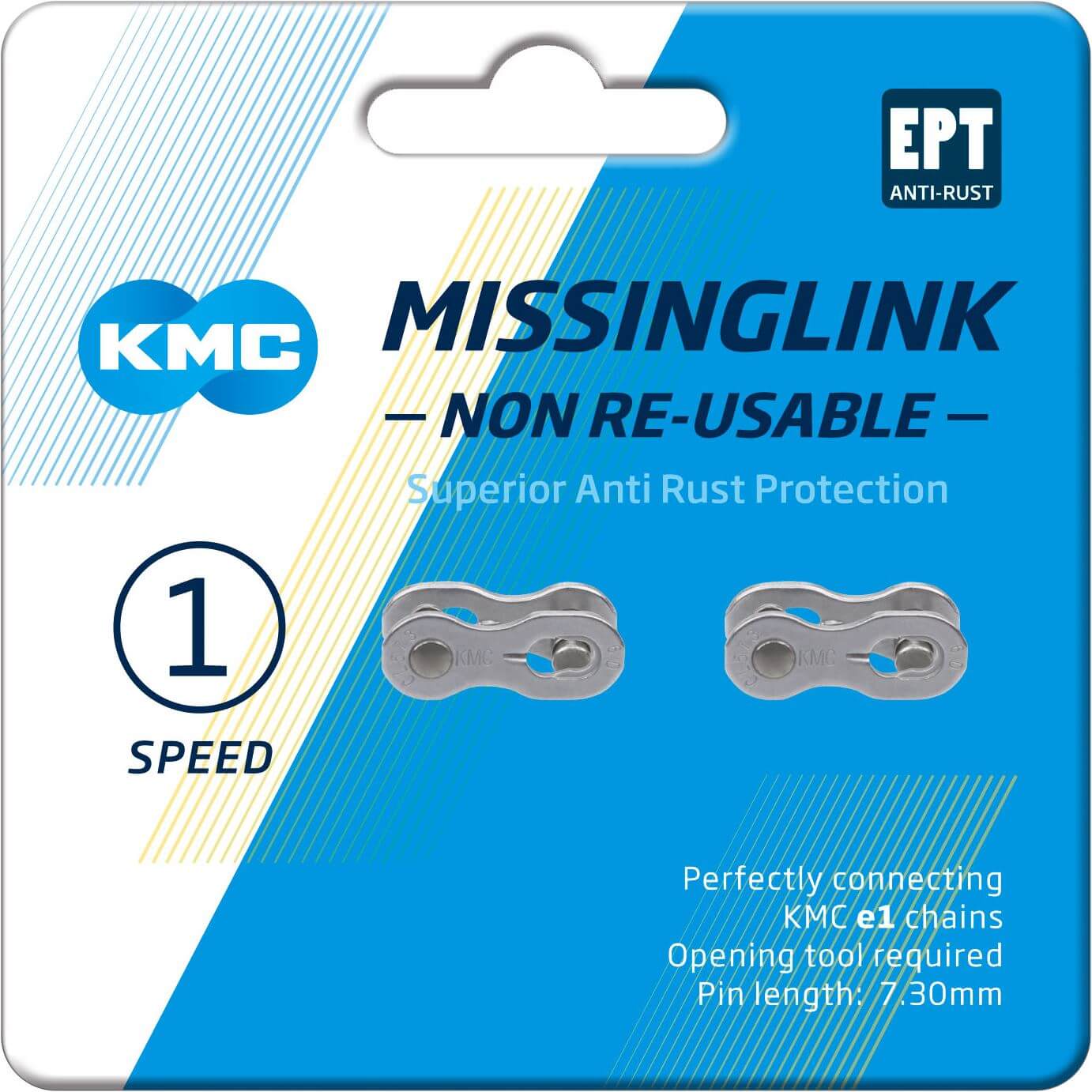 KMC Missinglink E1/E8 3/32 EPT On Card (2) E-Bike