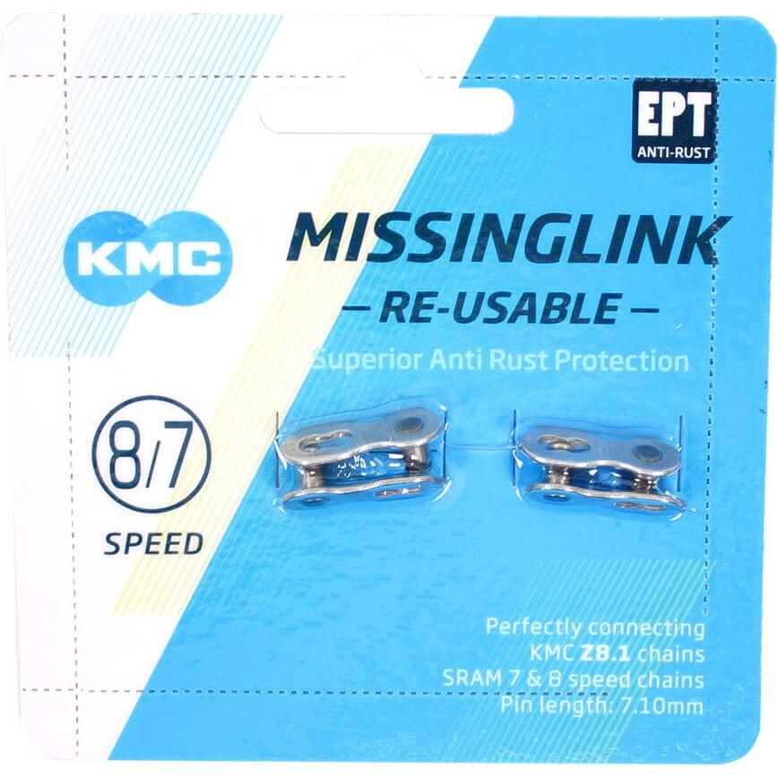 KMC MissingLink 7/8R EPT Silver 7.1mm On Card (2)