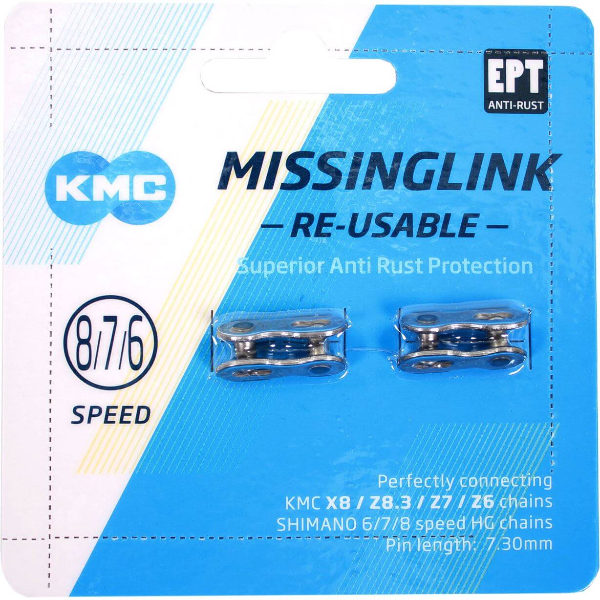 KMC MissingLink 7/8R EPT Silver 7.3mm On Card (2)