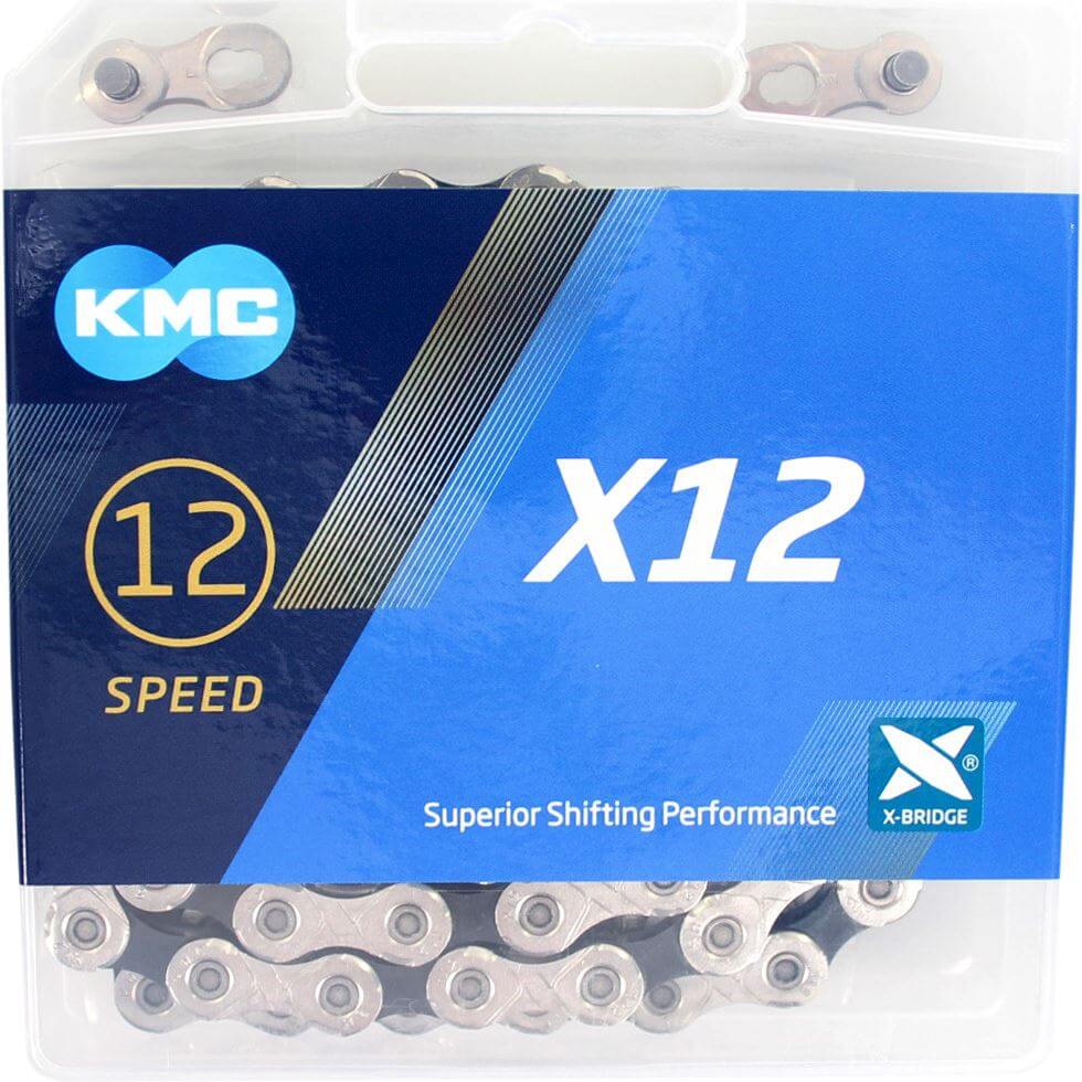 KMC Chain X12 Silver Black 126 Links