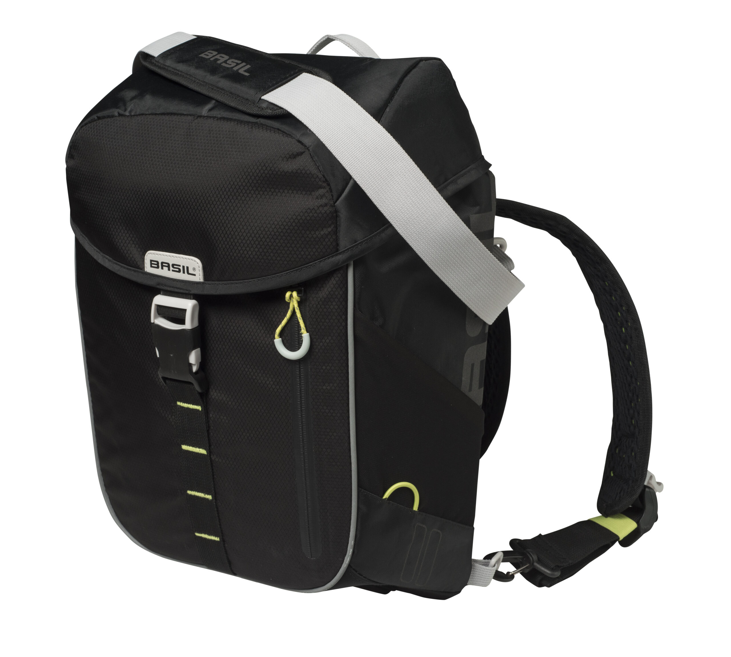 Basil Backpack Miles Daypack Black Lime 17L