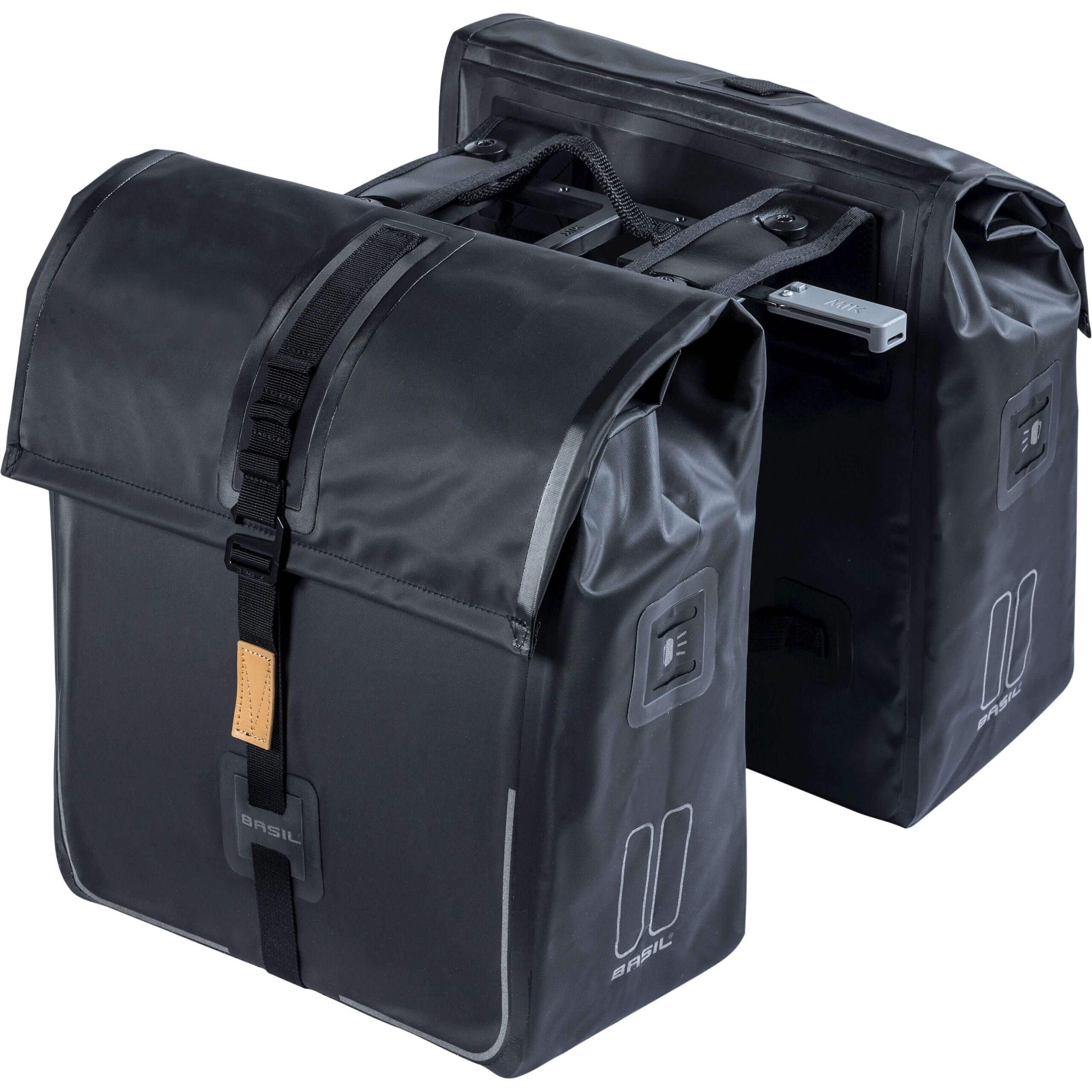 Basil Double Bike Bag Urban Dry Black MIK 50L