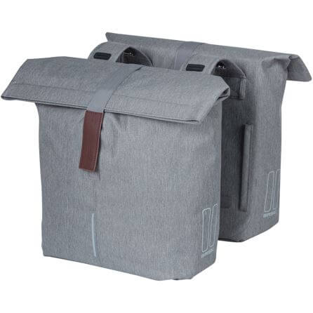 Basil Double City Bike Bag Grey Melee 28-32L