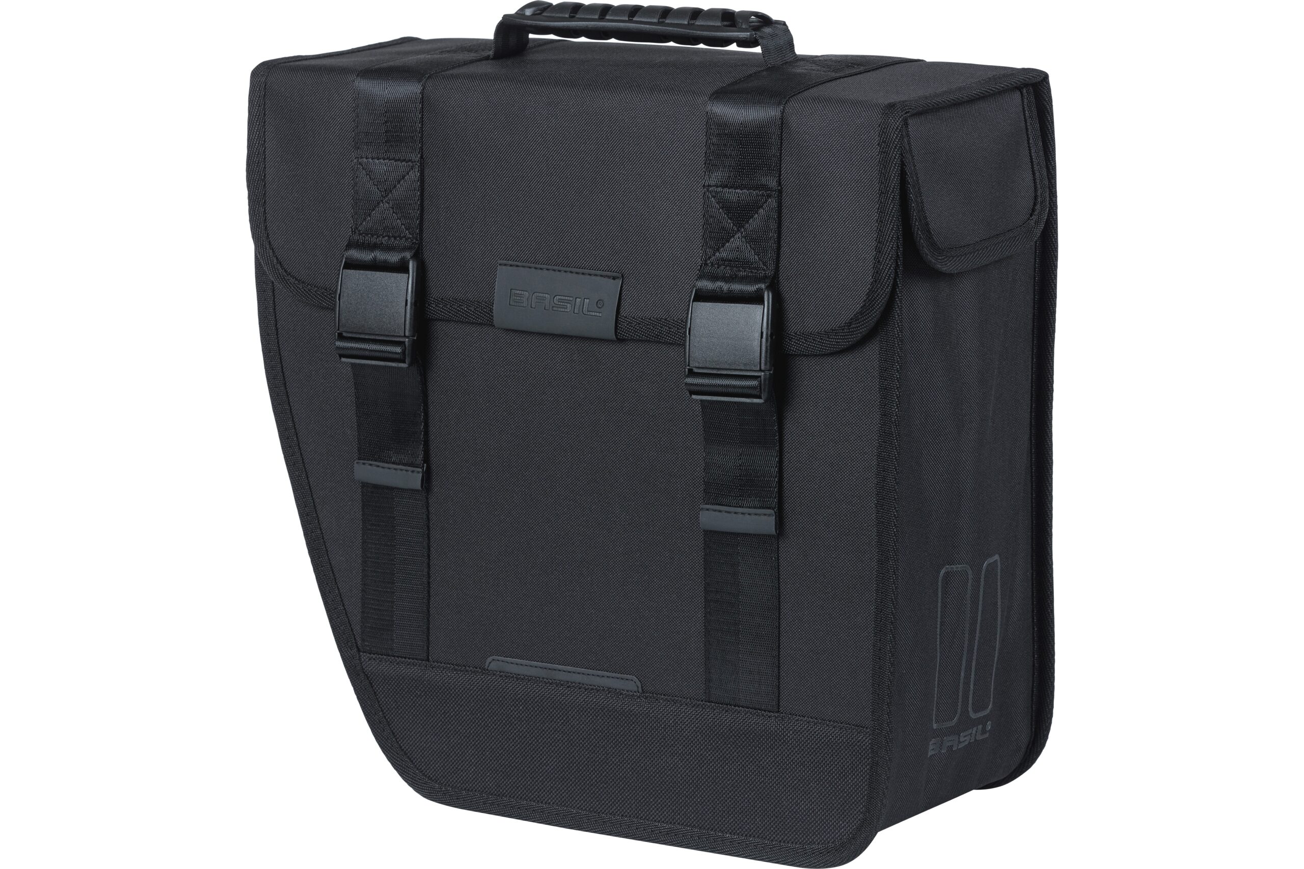 Basil Single Bike Bag Tour Black Left 14L