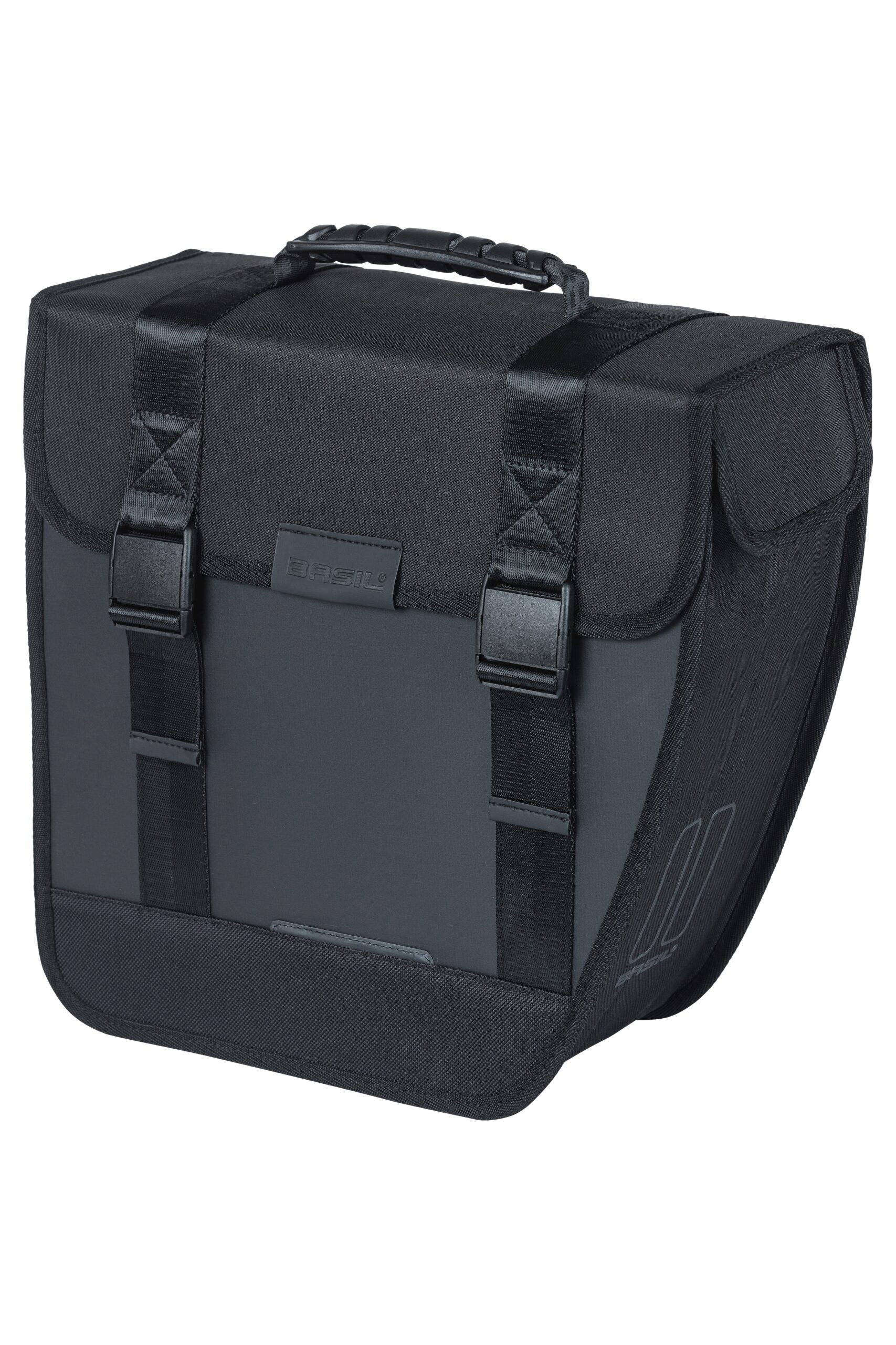 Basil Single Bike Bag Tour Waterproof Black Right 14L