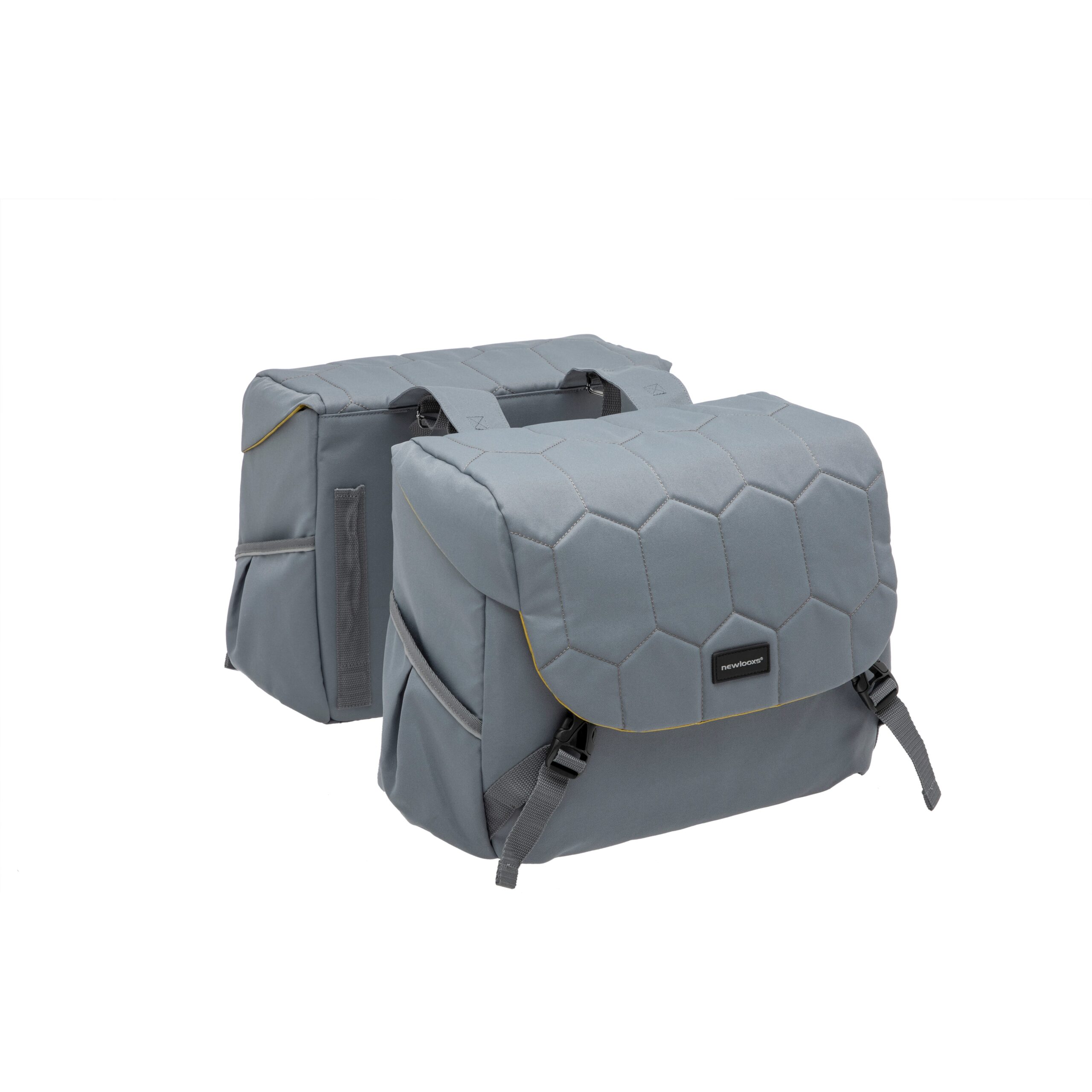 New Looxs Double Bike Bag Mondi Joy Quilted Grey 38L