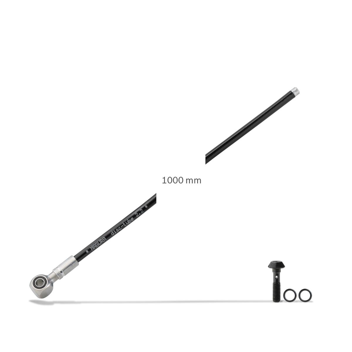 Skivebremserør til Bosch ABS, for, styreenhed til hovedcylinder, sort, 1.000 mm, inkl. tilbehør (PU = 1 stk)